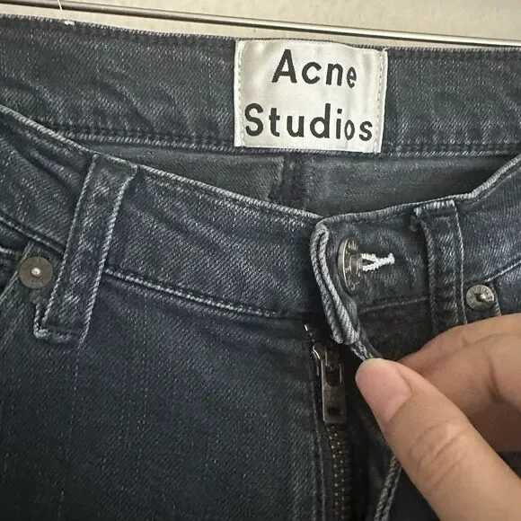 ACNE STUDIOS Max Man Ray Jeans Mens 32x34 (32x32.5) Stretch‎ Faded - Picture 5 of 15